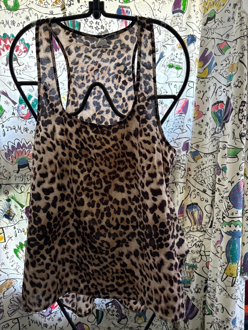Necessary Objects leopard print racer back tank